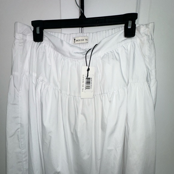 American Tall Maxi Skirt XL Tall White Tiered High Rise Long Skirt NWT - Picture 3 of 7